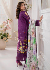 Sunshine Bloom By Alzohaib Printed Cotton Silk 3 Piece Unstitched Suit AZ25SSBW D-CSE-10